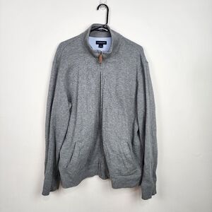 Lands' End Men's Gray Full Zip Sweater, size 42-44